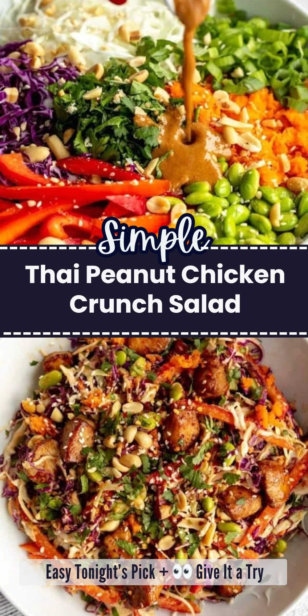 Thai Peanut Chicken Crunch Salad
