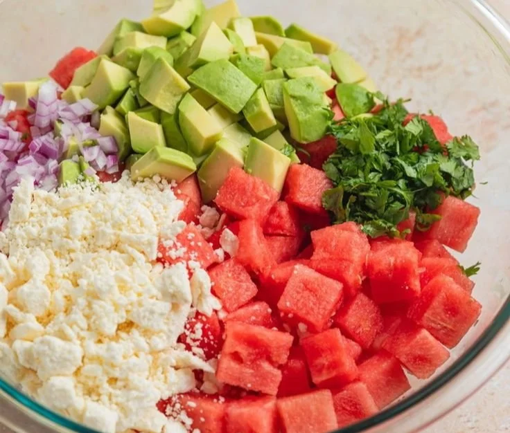 Watermelon Avocado Salad