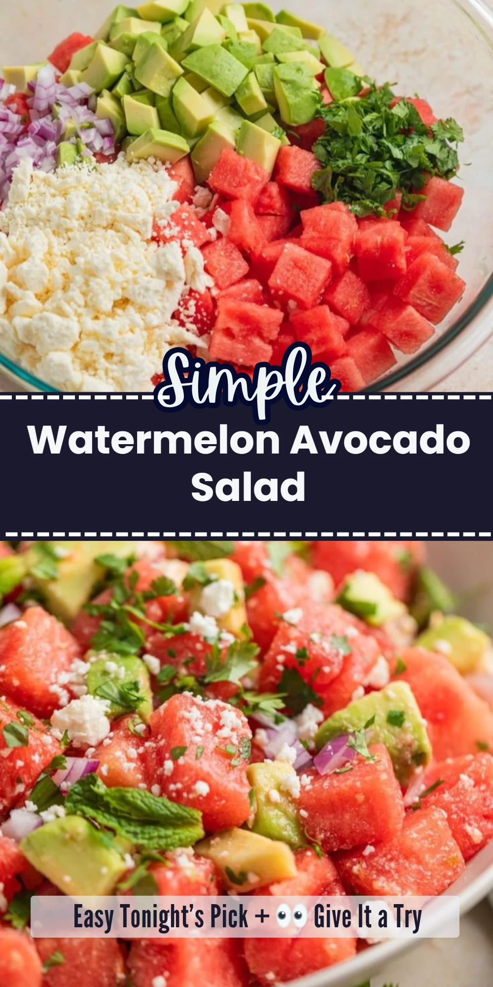Watermelon Avocado Salad